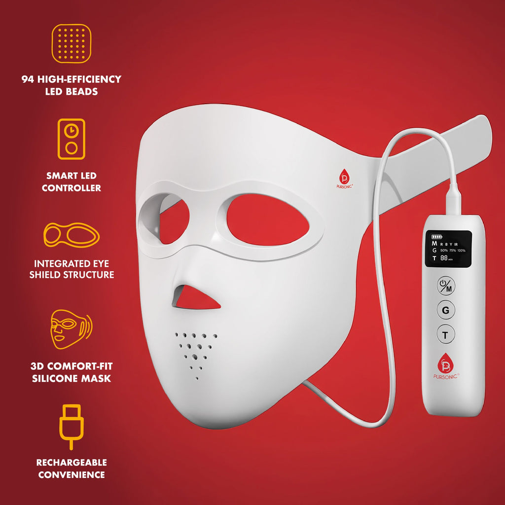 Ultimate Skincare System: 3D LED Face Mask, 7-in-1 Facial Device & Serum Trio