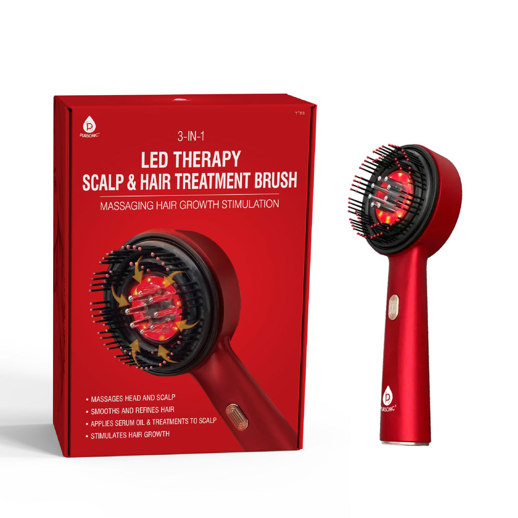 7-Color Facial Therapy Mask + 3-in-1 LED Scalp & Hair Treatment Brush